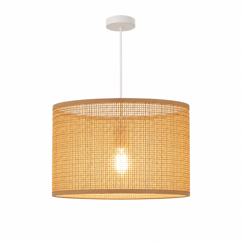 Abat-jour Créatif en Rotin Tissé - Style Rustique pour Lampe Suspendue ou Plafonnier