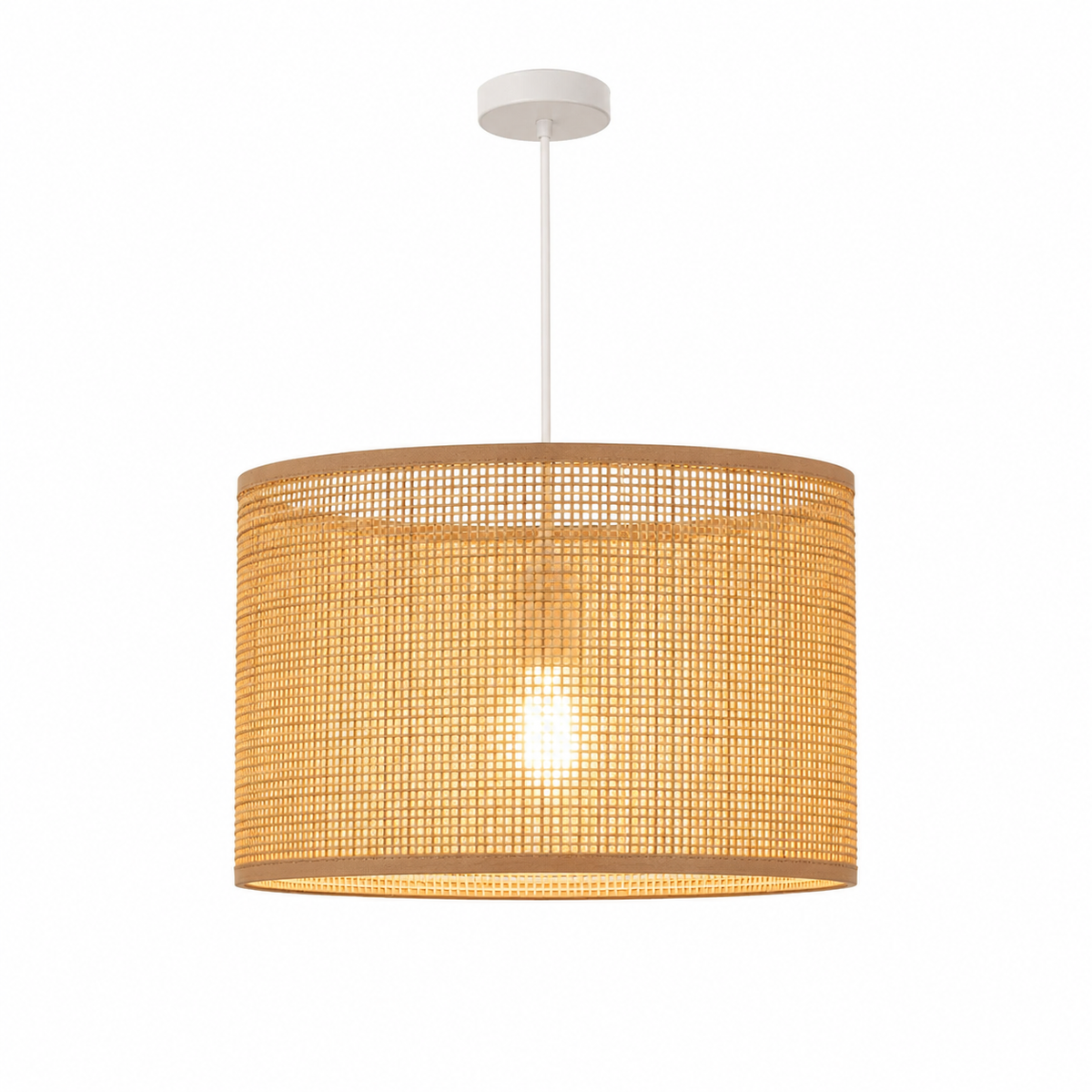 Abat-jour Créatif en Rotin Tissé - Style Rustique pour Lampe Suspendue ou Plafonnier