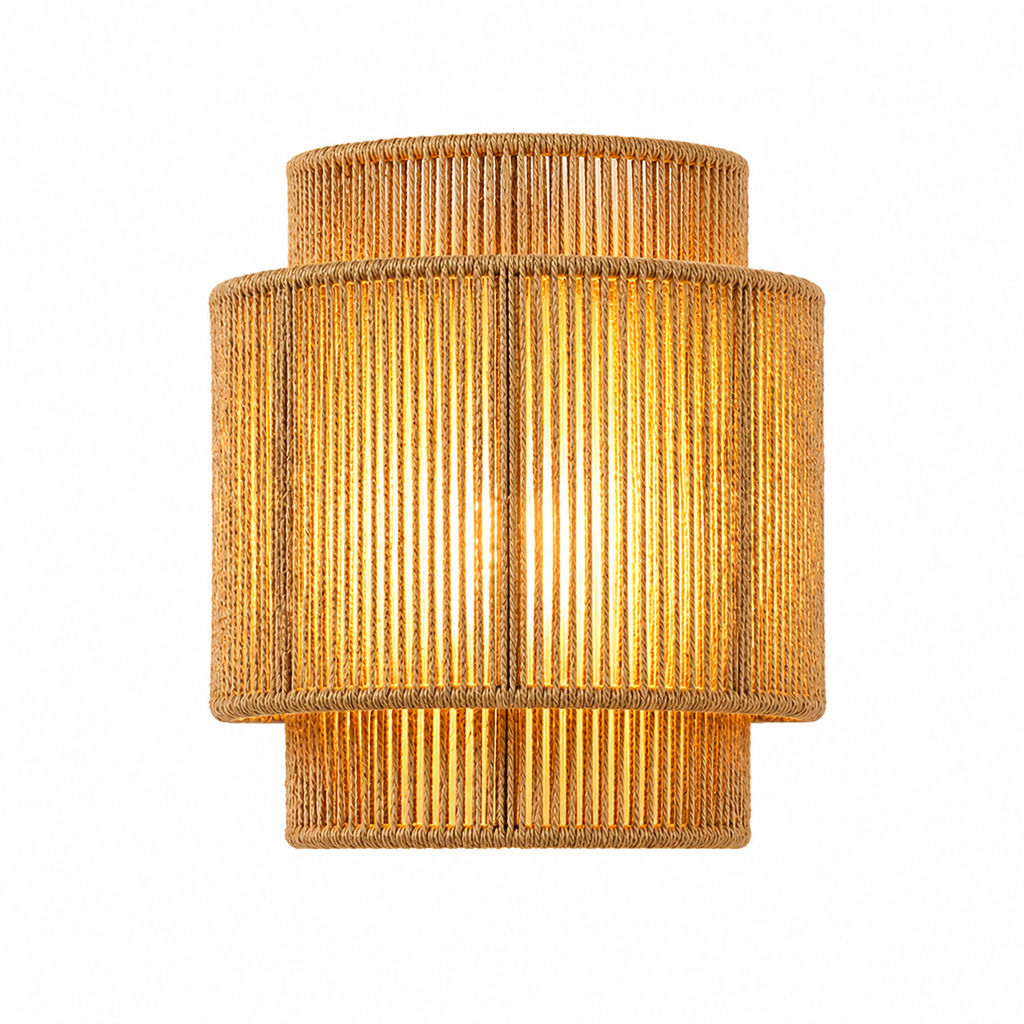 Applique Murale Design en Corde de Chanvre - Lampe de Chevet Moderne