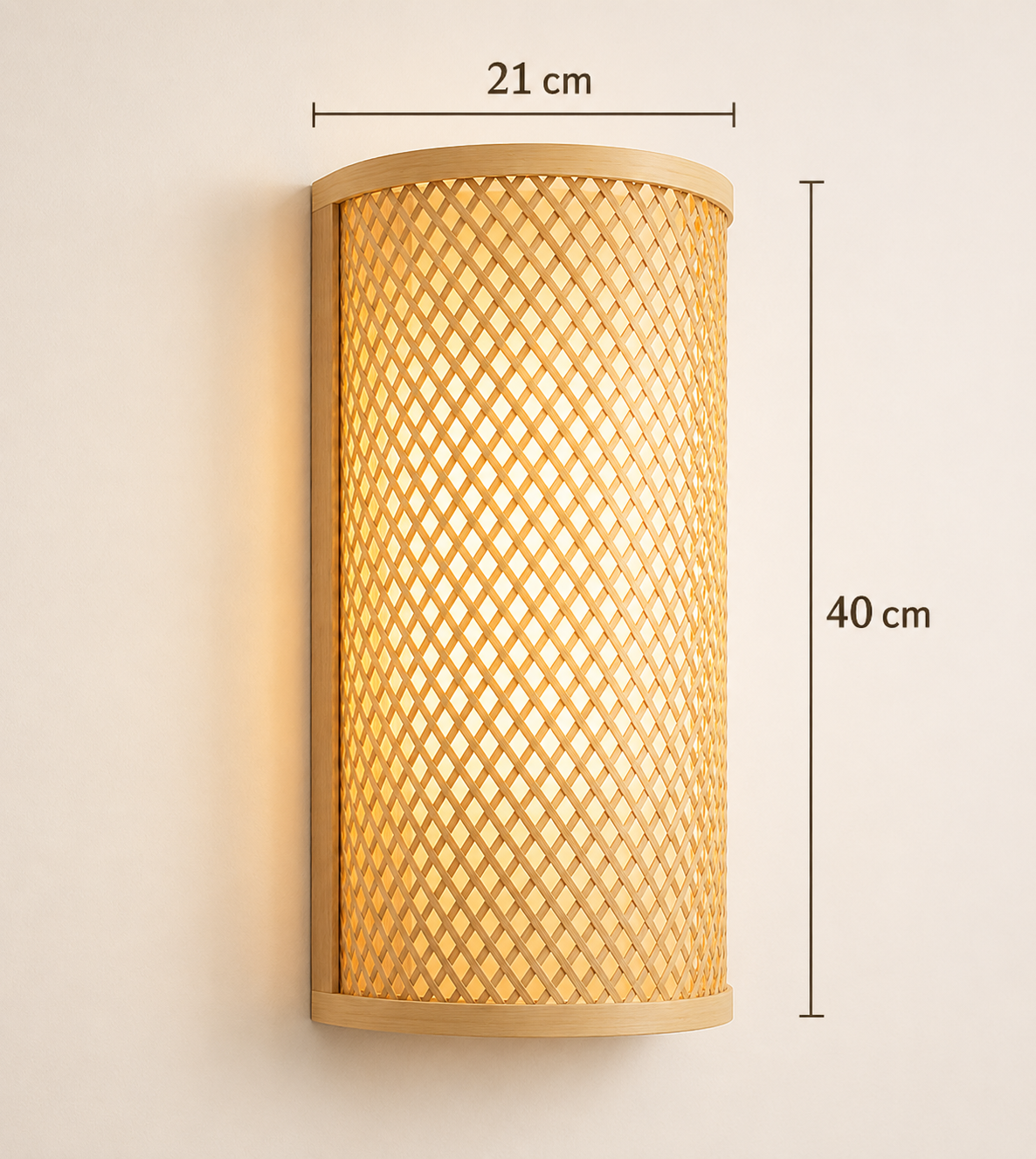 Applique Murale Rotin en Bambou Vintage - Éclairage LED Minimaliste