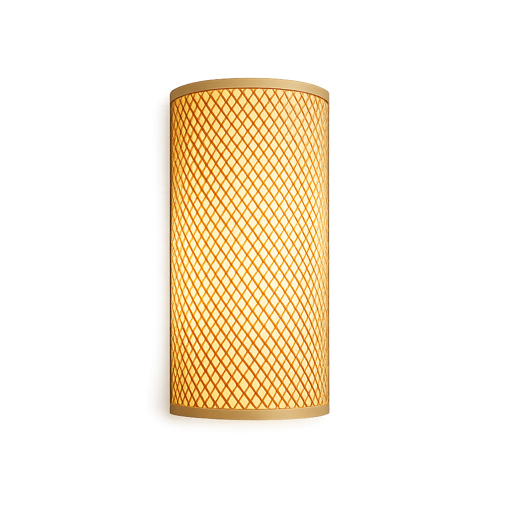 Applique Murale Rotin en Bambou Vintage - Éclairage LED Minimaliste