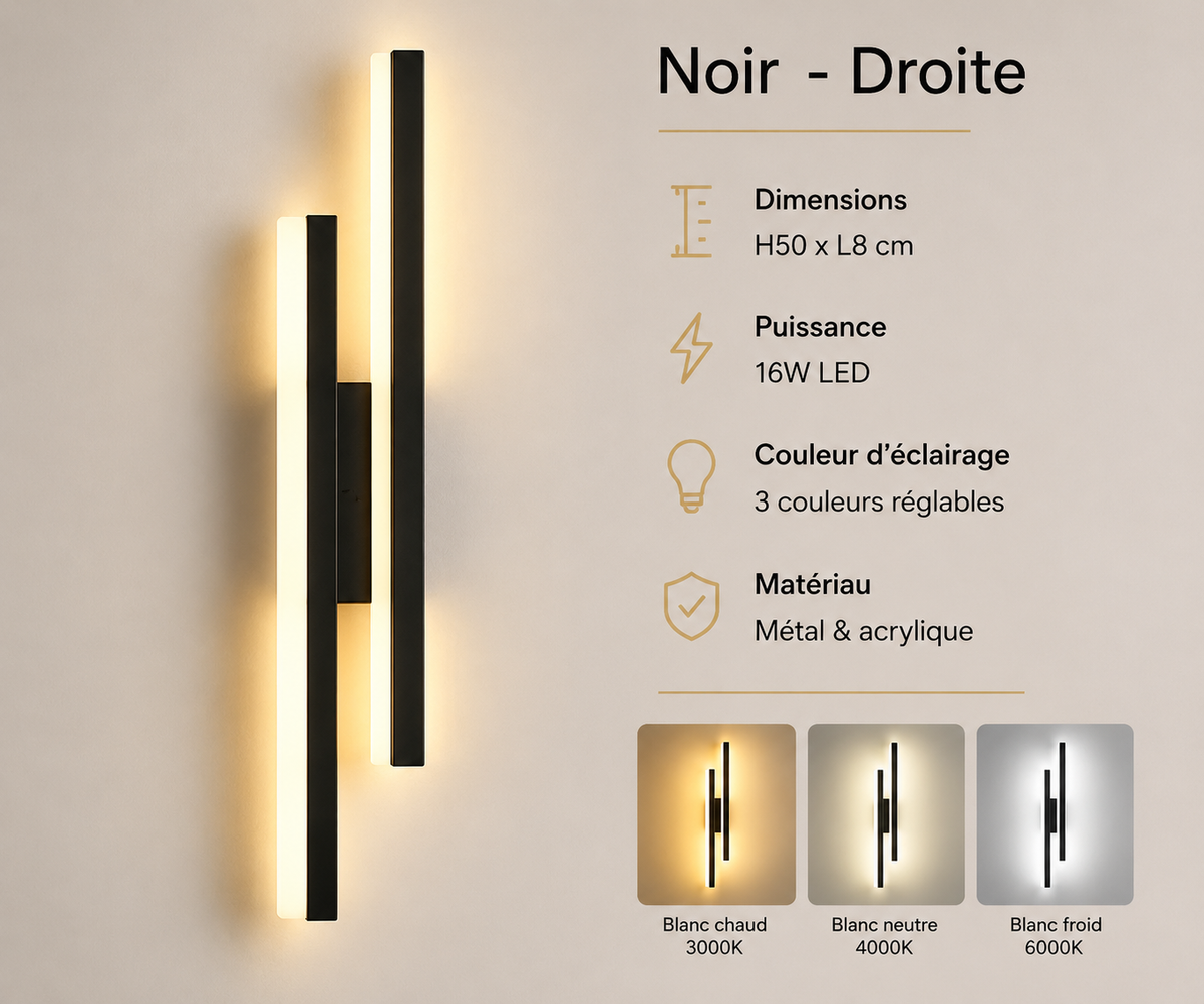 Applique Murale LED Cuivre – Luminaire Design pour Chambre et Salon