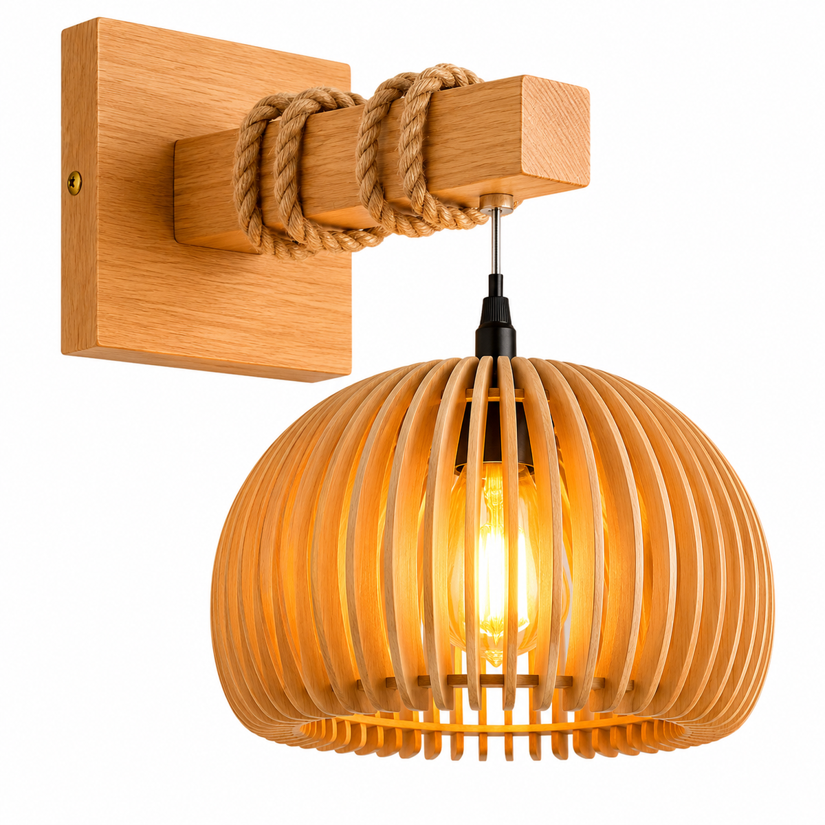 Lampe Suspendue Design Bambou Rotin Osier
