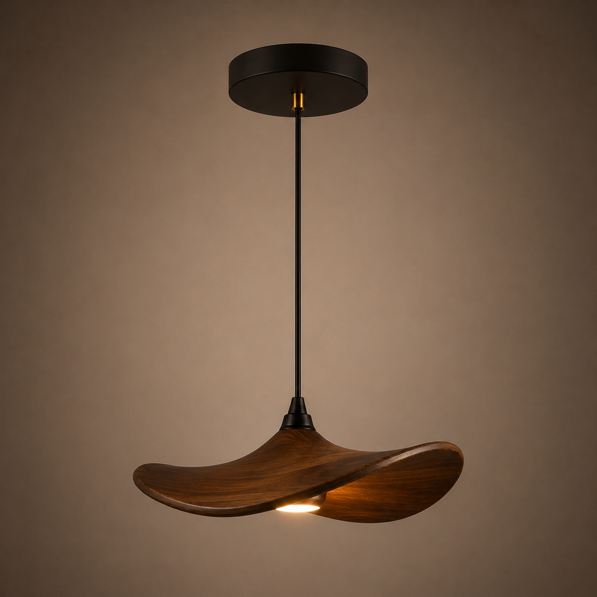 Lustre Japonais Wabi-Sabi en Bois – Suspension en Bois