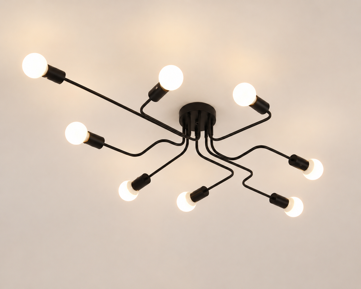 Lustre LED Industriel Vintage – Luminaire Moderne pour Salon et Chambre