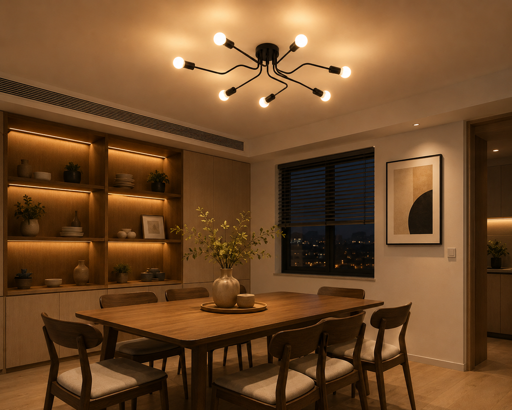 Lustre LED Industriel Vintage – Luminaire Moderne pour Salon et Chambre