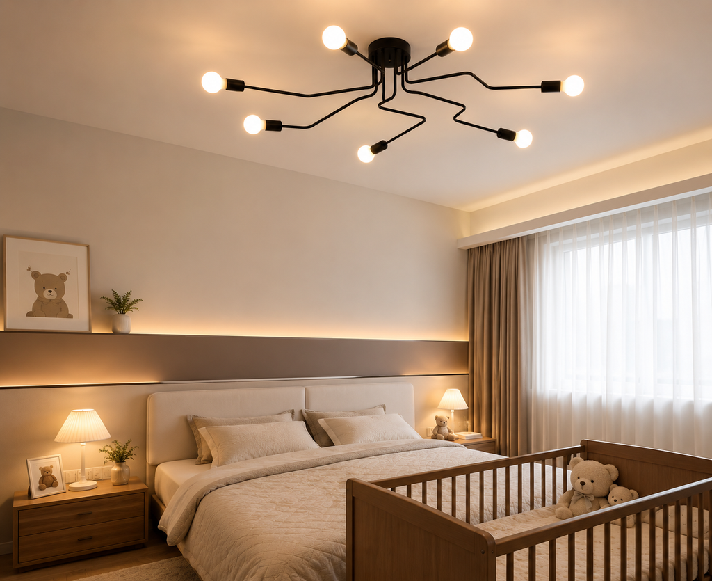 Lustre LED Industriel Vintage – Luminaire Moderne pour Salon et Chambre