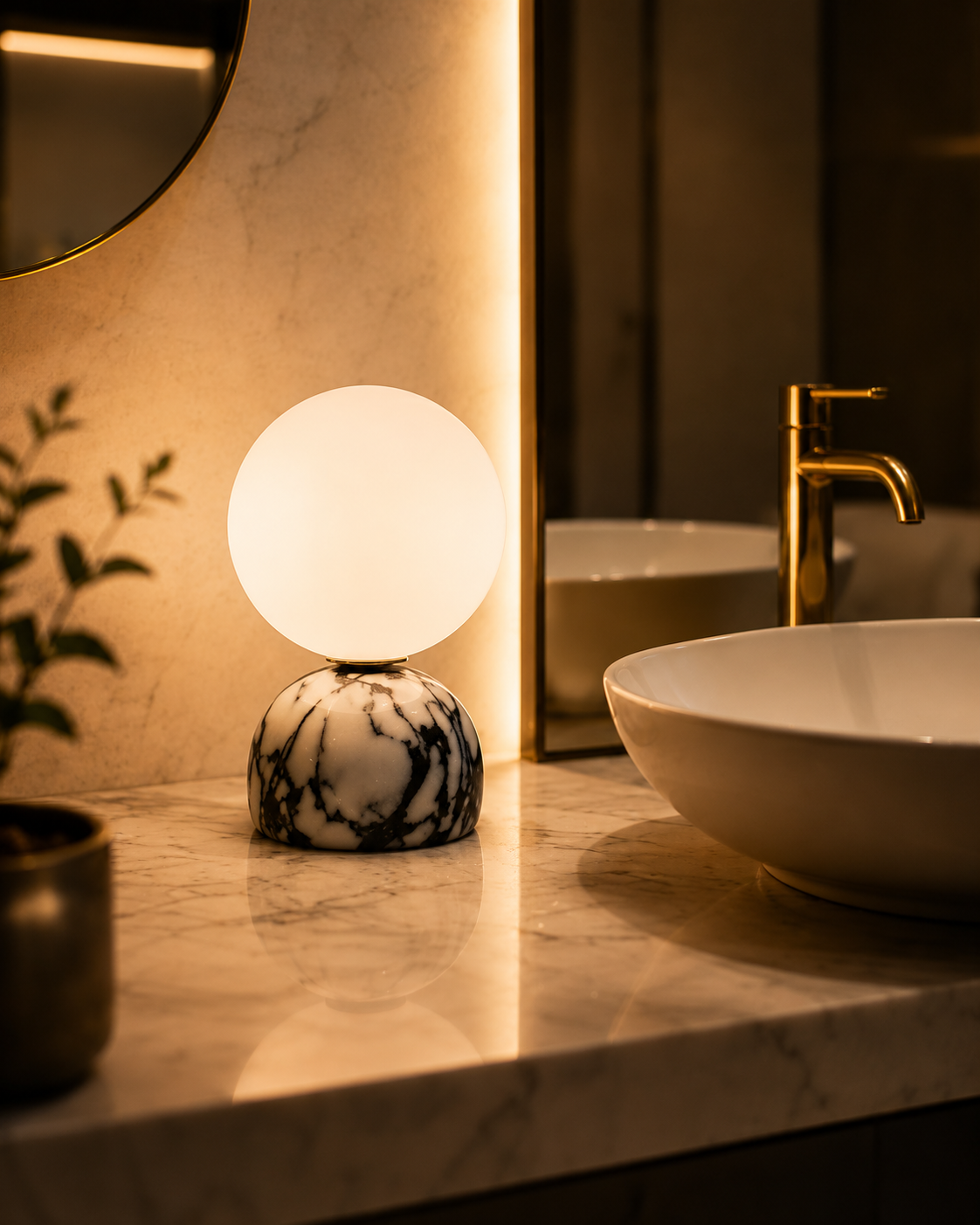 Lampe de Table Design en Marbre pour Salon & Chambre