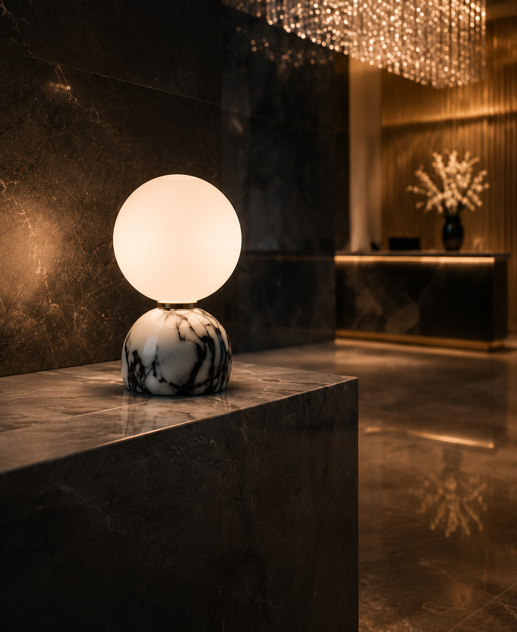 Lampe de Table Design en Marbre pour Salon & Chambre