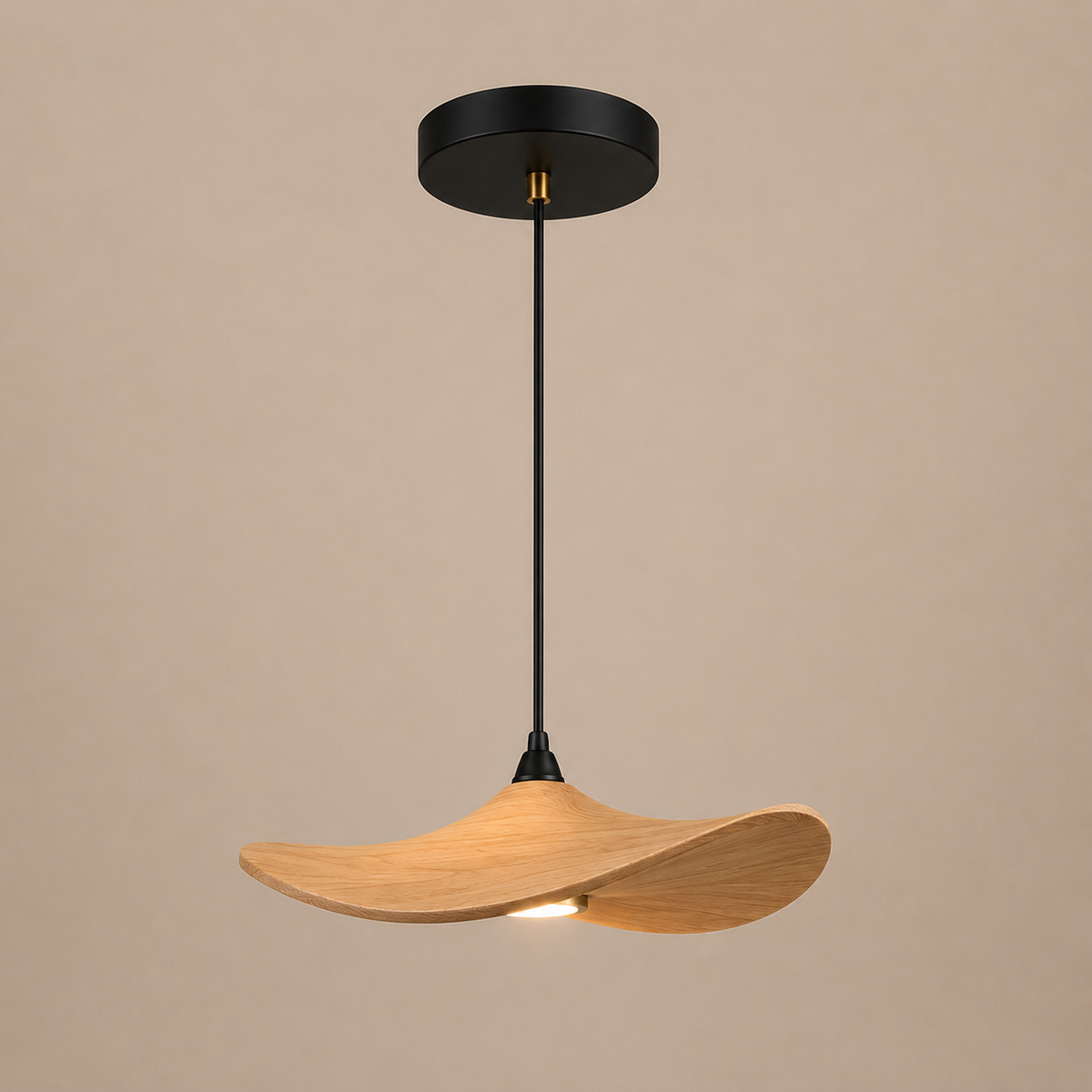 Lustre Japonais Wabi-Sabi en Bois – Suspension en Bois