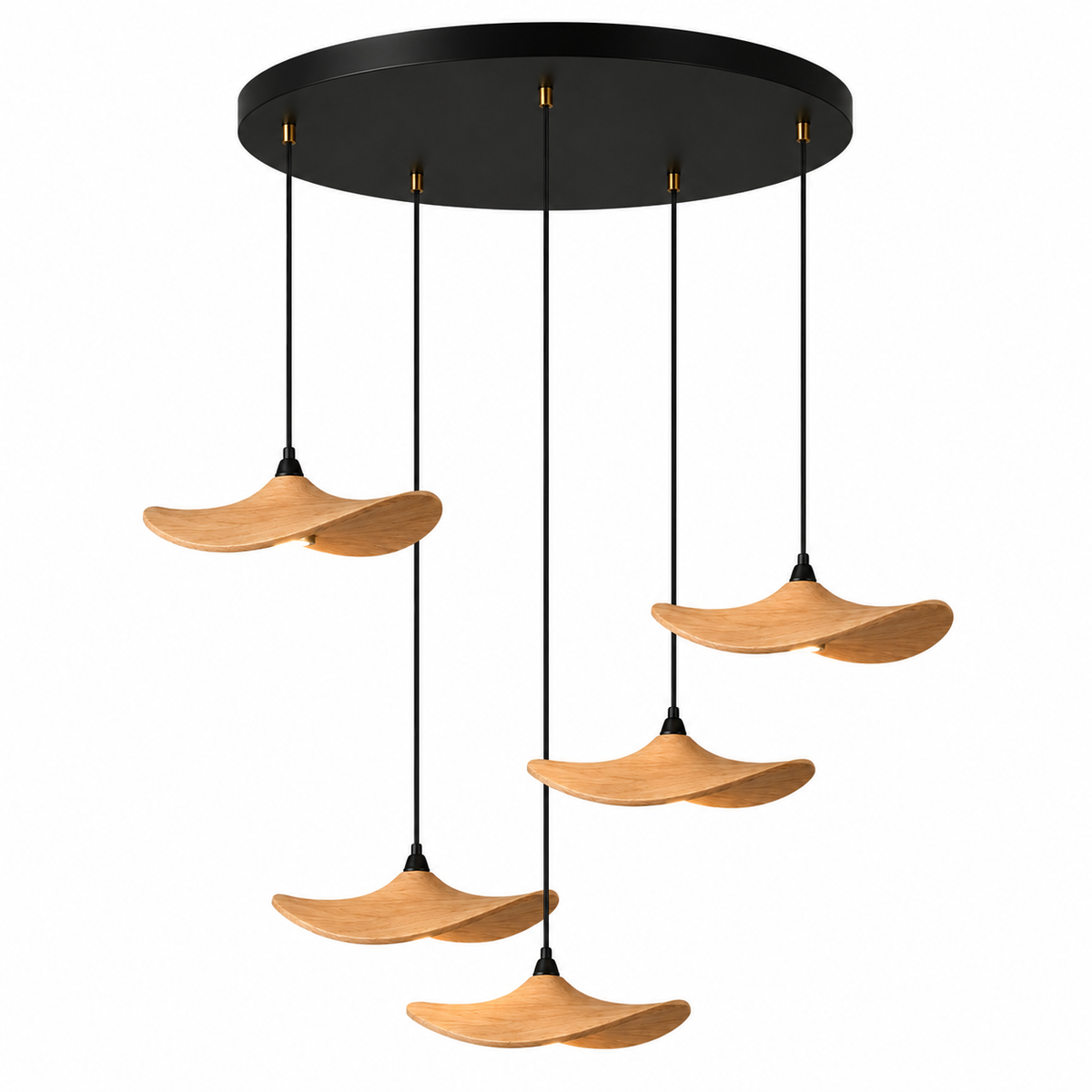 Lustre Japonais Wabi-Sabi en Bois – Suspension en Bois