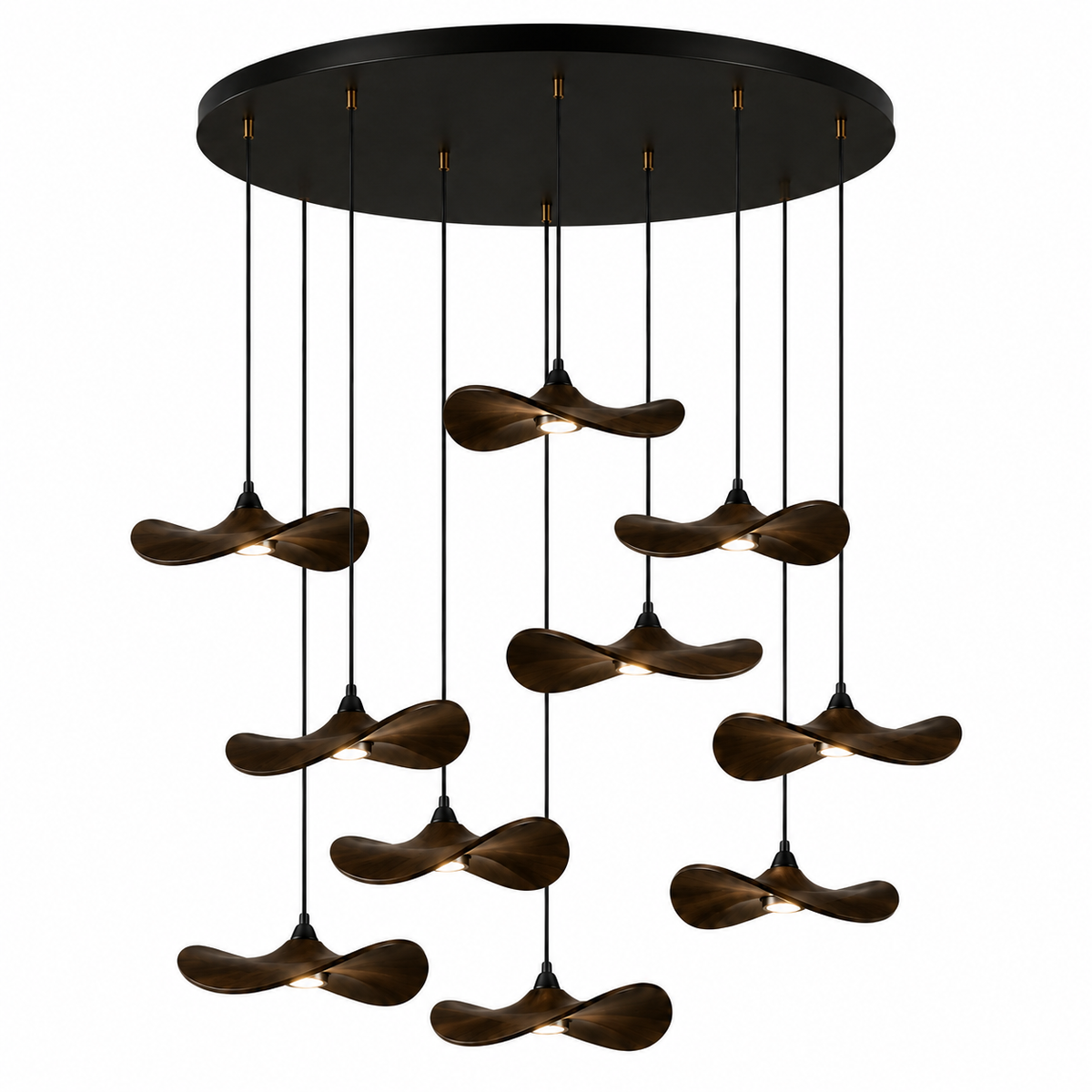 Lustre Japonais Wabi-Sabi en Bois – Suspension en Bois