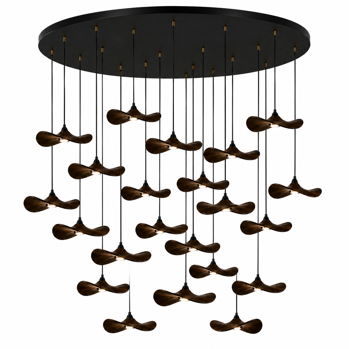 Lustre Japonais Wabi-Sabi en Bois – Suspension en Bois