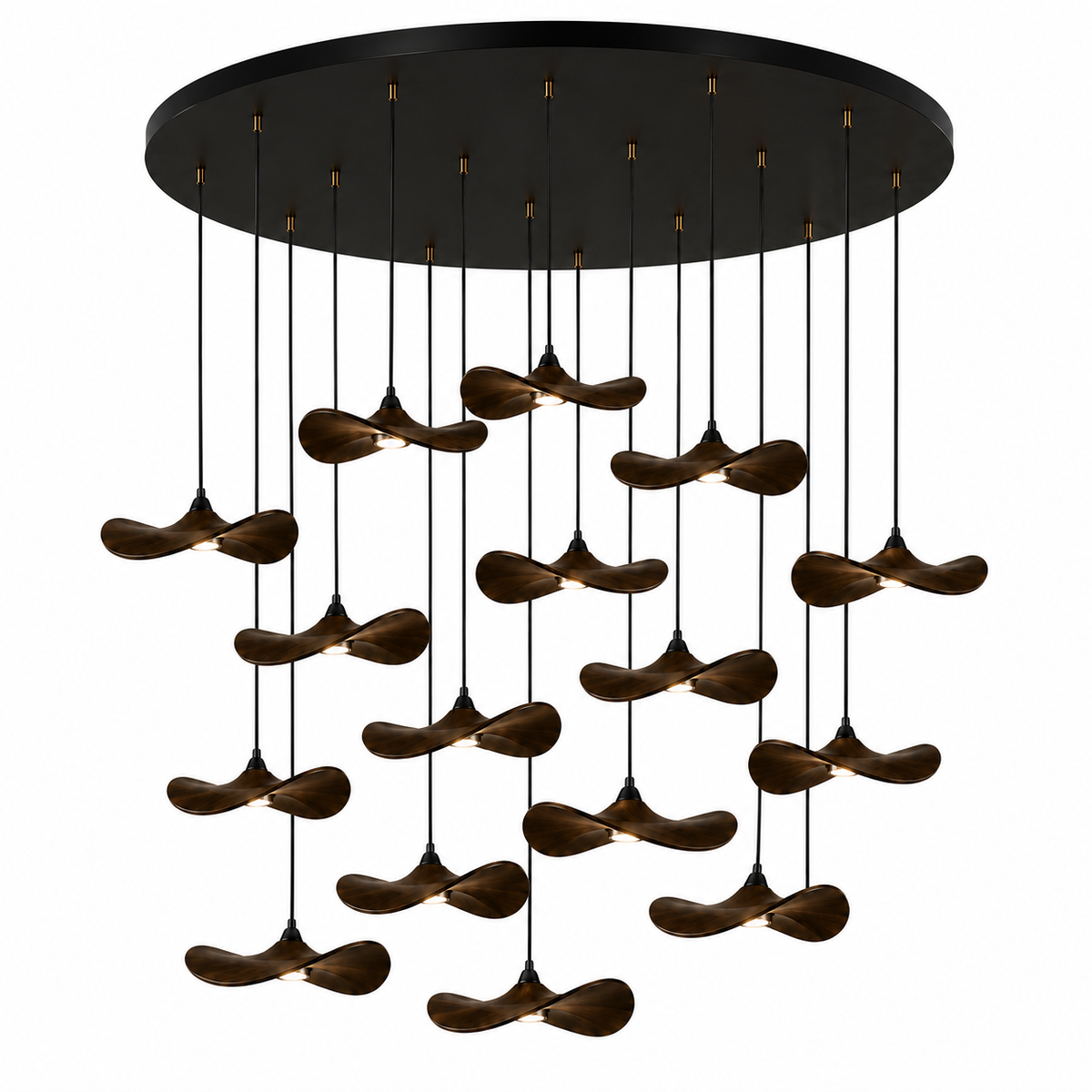 Lustre Japonais Wabi-Sabi en Bois – Suspension en Bois