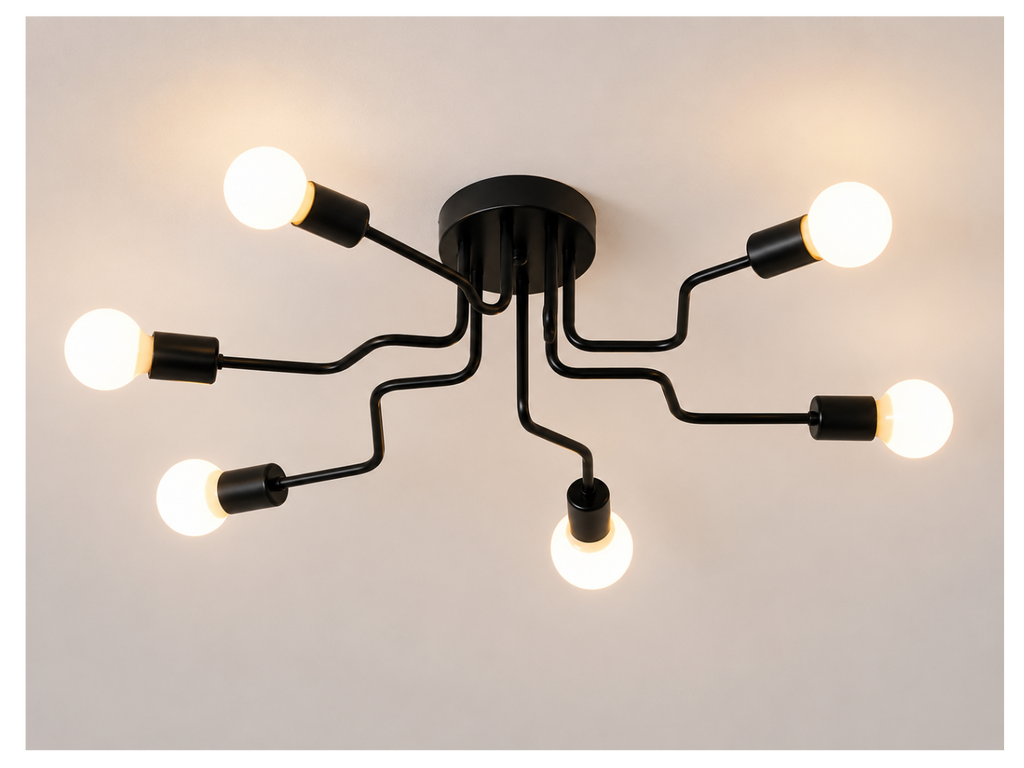 Lustre LED Industriel Vintage – Luminaire Moderne pour Salon et Chambre
