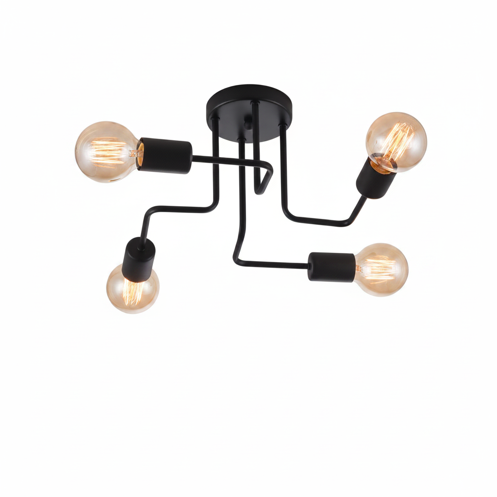 Lustre LED Industriel Vintage – Luminaire Moderne pour Salon et Chambre