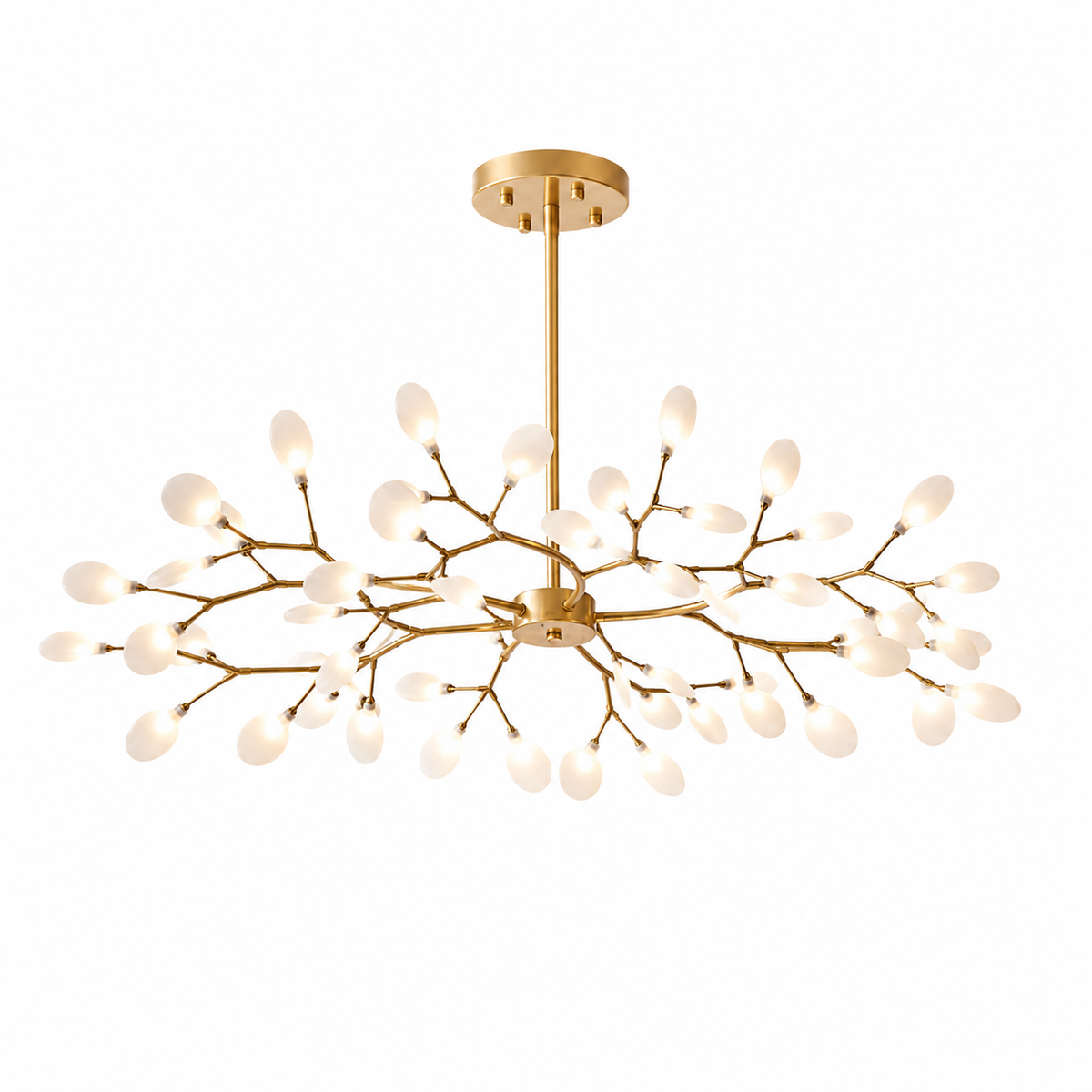 Lustre LED Nordique Doré & Noir Luminaire Élégant pour Salon et Chambre