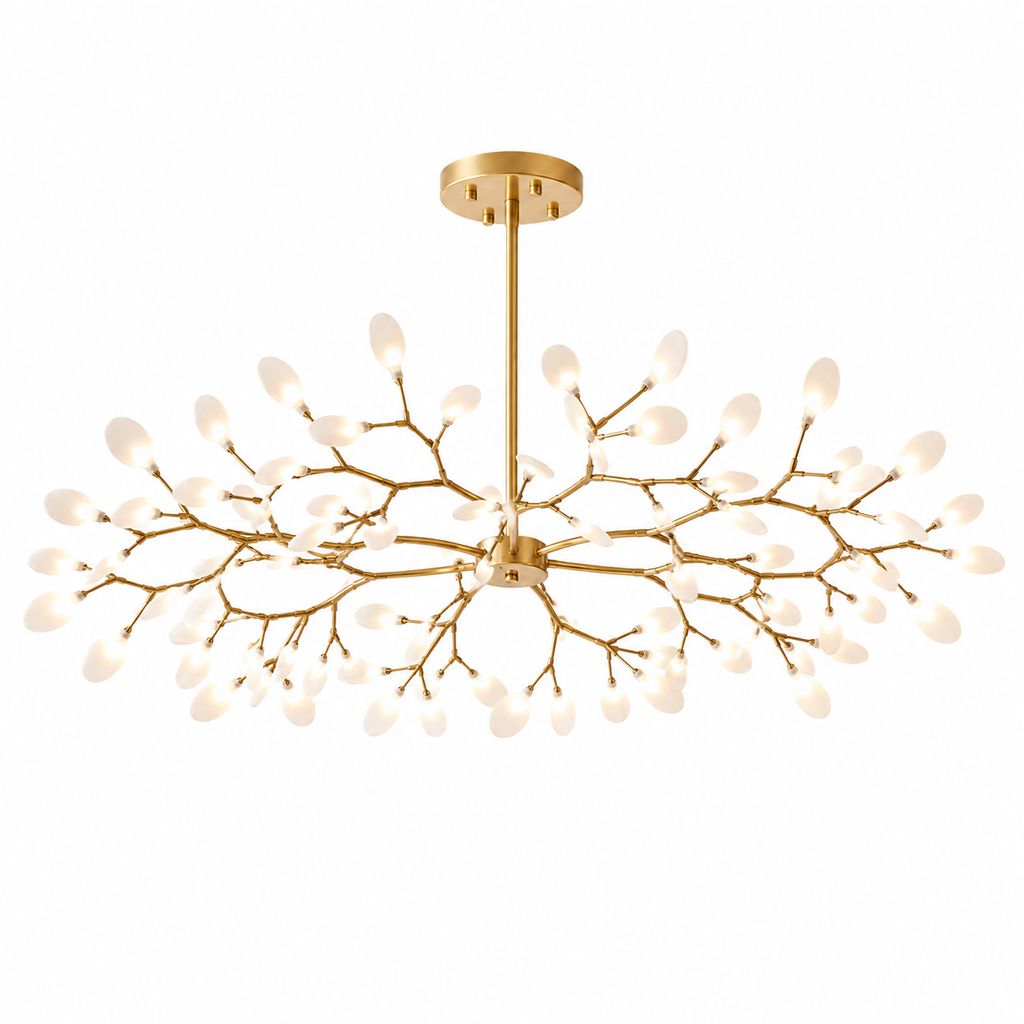 Lustre LED Nordique Doré & Noir Luminaire Élégant pour Salon et Chambre