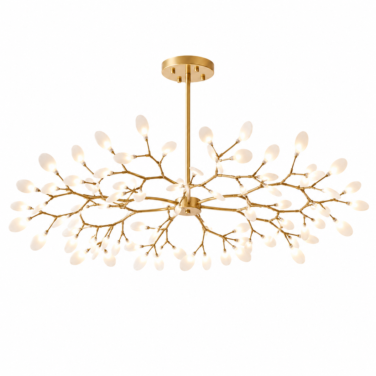 Lustre LED Nordique Doré & Noir Luminaire Élégant pour Salon et Chambre