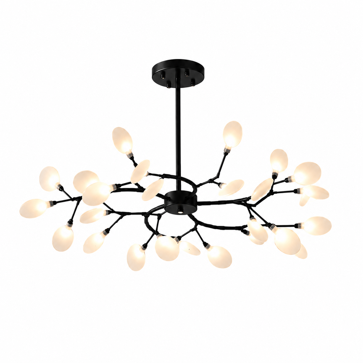 Lustre LED Nordique Doré & Noir Luminaire Élégant pour Salon et Chambre