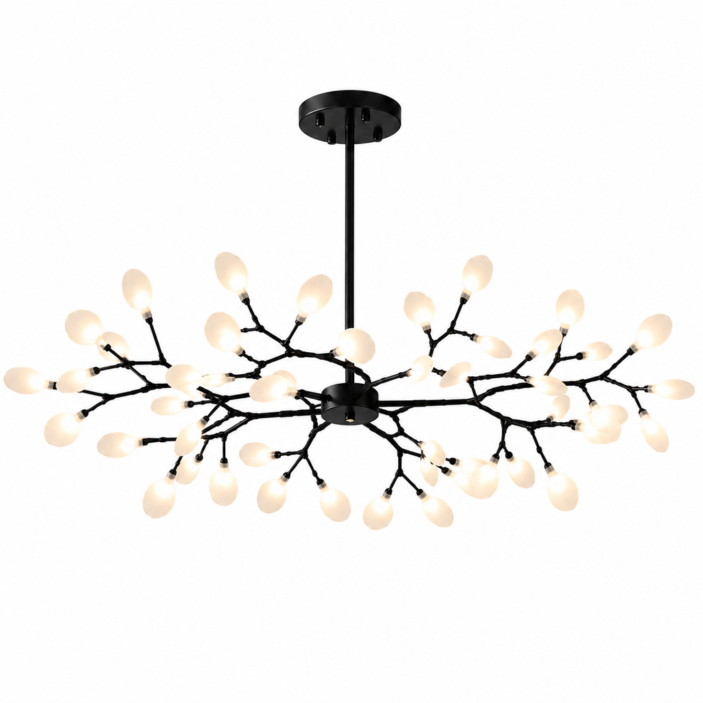 Lustre LED Nordique Doré & Noir Luminaire Élégant pour Salon et Chambre