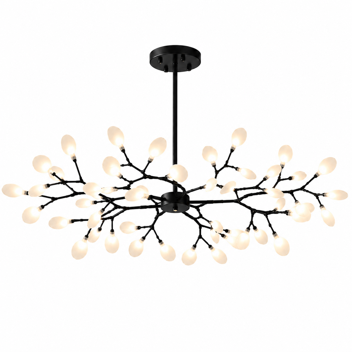 Lustre LED Nordique Doré & Noir Luminaire Élégant pour Salon et Chambre