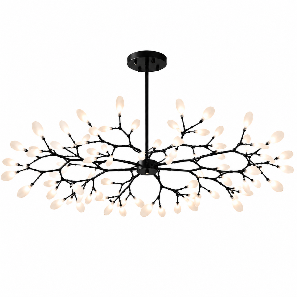 Lustre LED Nordique Doré & Noir Luminaire Élégant pour Salon et Chambre