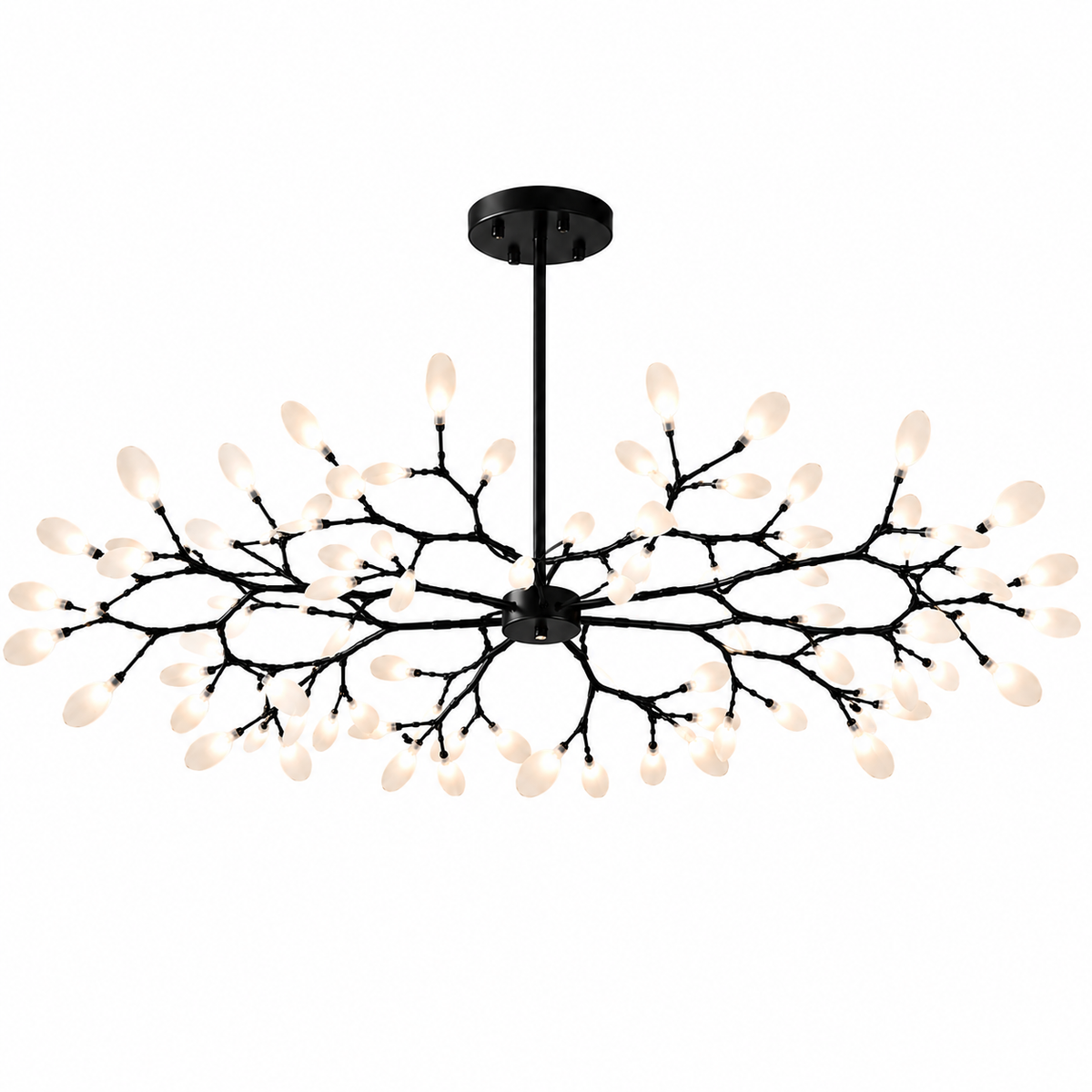 Lustre LED Nordique Doré & Noir Luminaire Élégant pour Salon et Chambre
