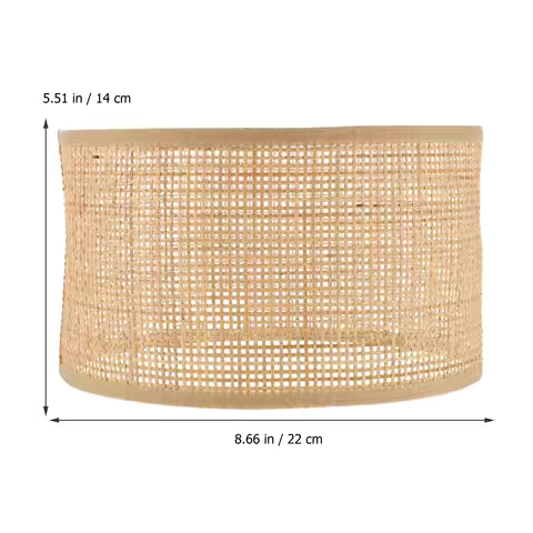 Abat-jour Créatif en Rotin Tissé - Style Rustique pour Lampe Suspendue ou Plafonnier