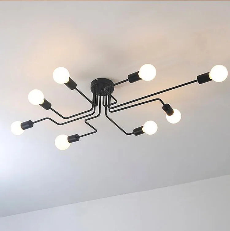 Lustre LED Industriel Vintage – Luminaire Moderne pour Salon et Chambre