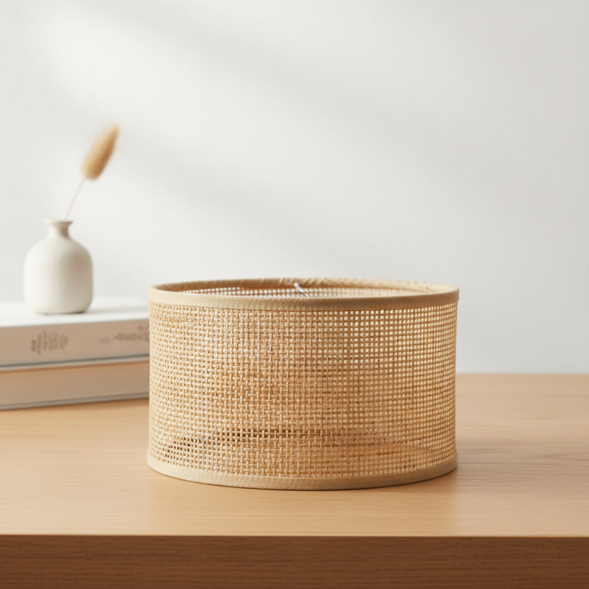 Abat-jour Créatif en Rotin Tissé - Style Rustique pour Lampe Suspendue ou Plafonnier
