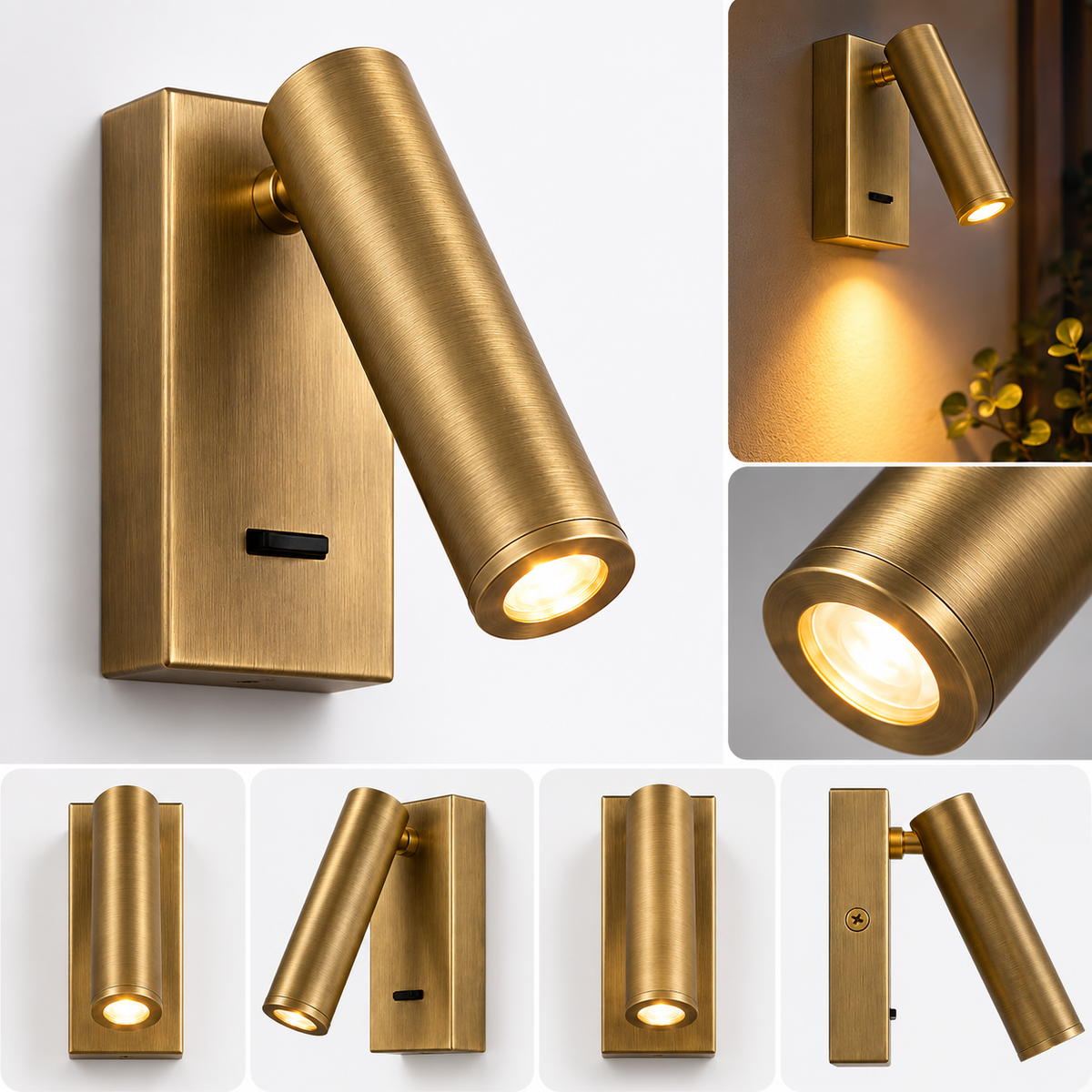 Applique Murale Spot LED Orientable | Interrupteur Intégré