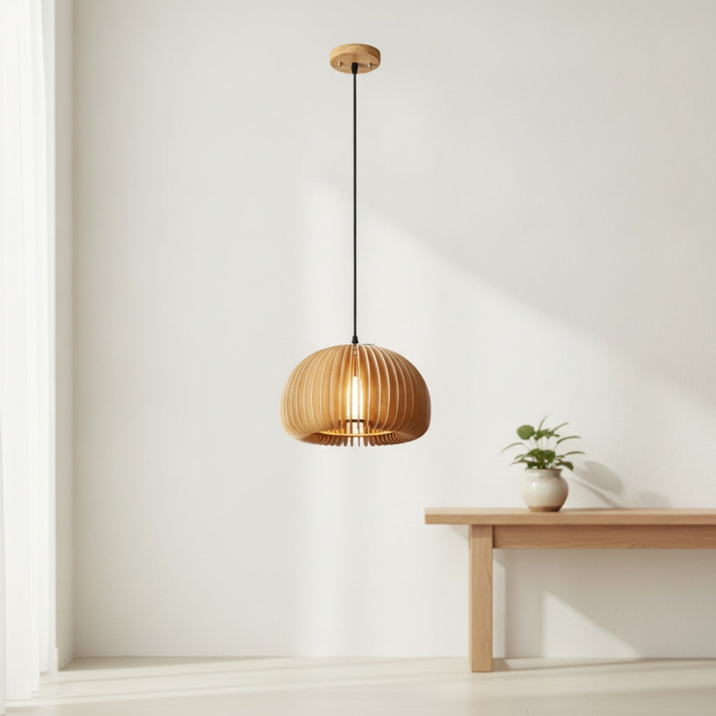 Lampe Suspendue Bambou Rotin Osier - Artisanale & Naturelle 30cm