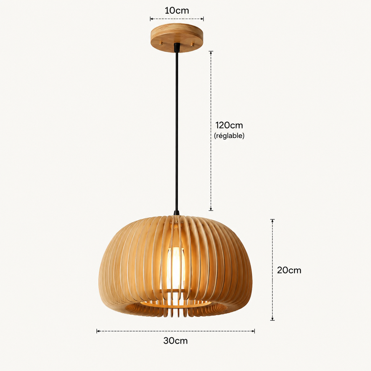 Lampe Suspendue Bambou Rotin Osier - Artisanale & Naturelle