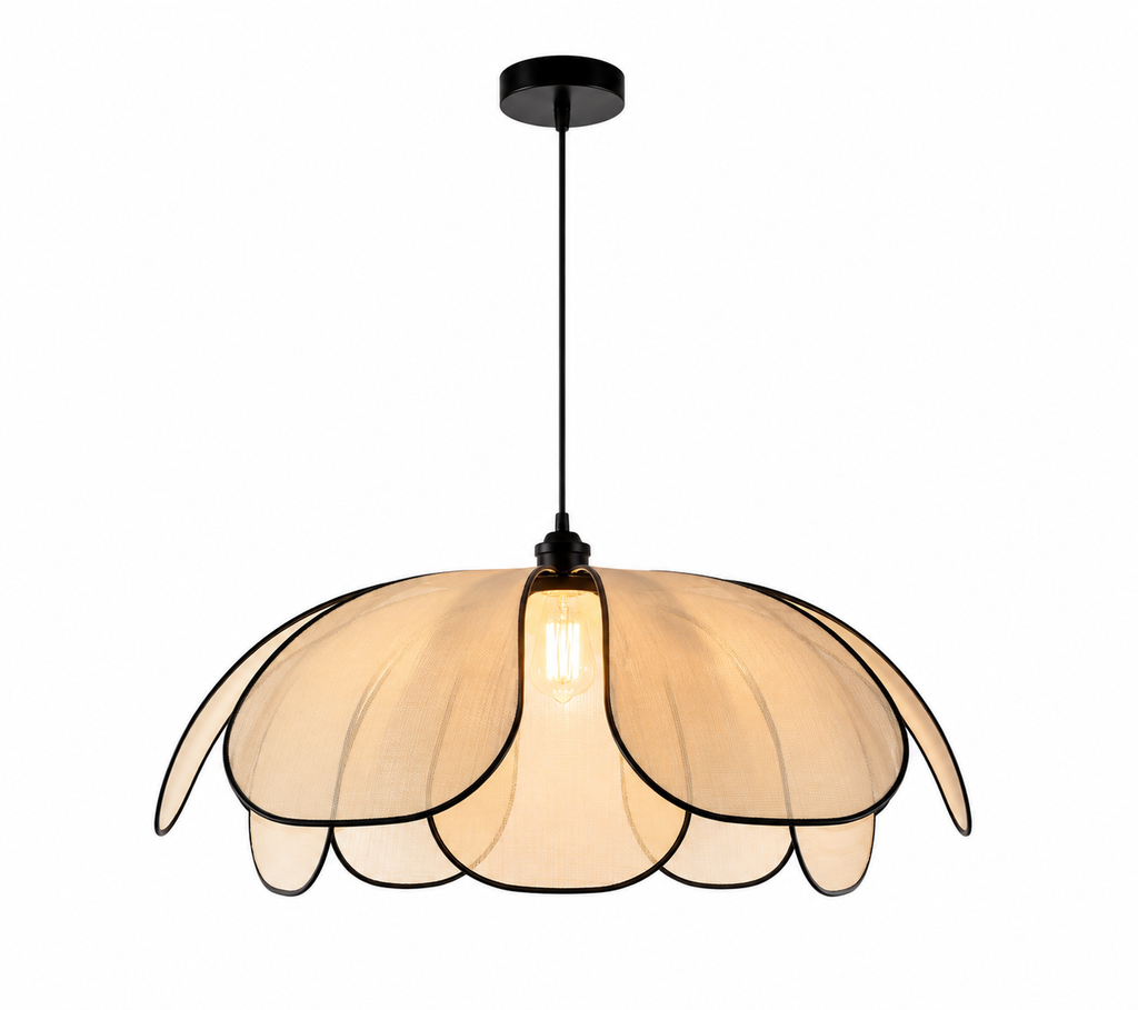 Lustre Rotin Design Pétale