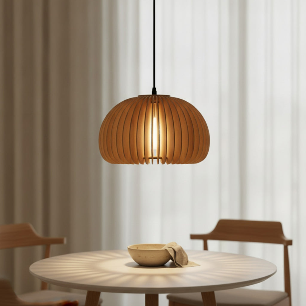 Lampe Suspendue Bambou Rotin Osier - Artisanale & Naturelle 30cm